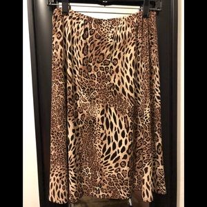 Animal print skirt.